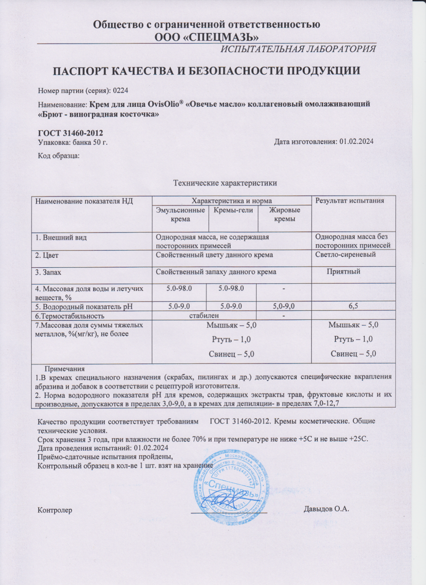Паспорт №022024